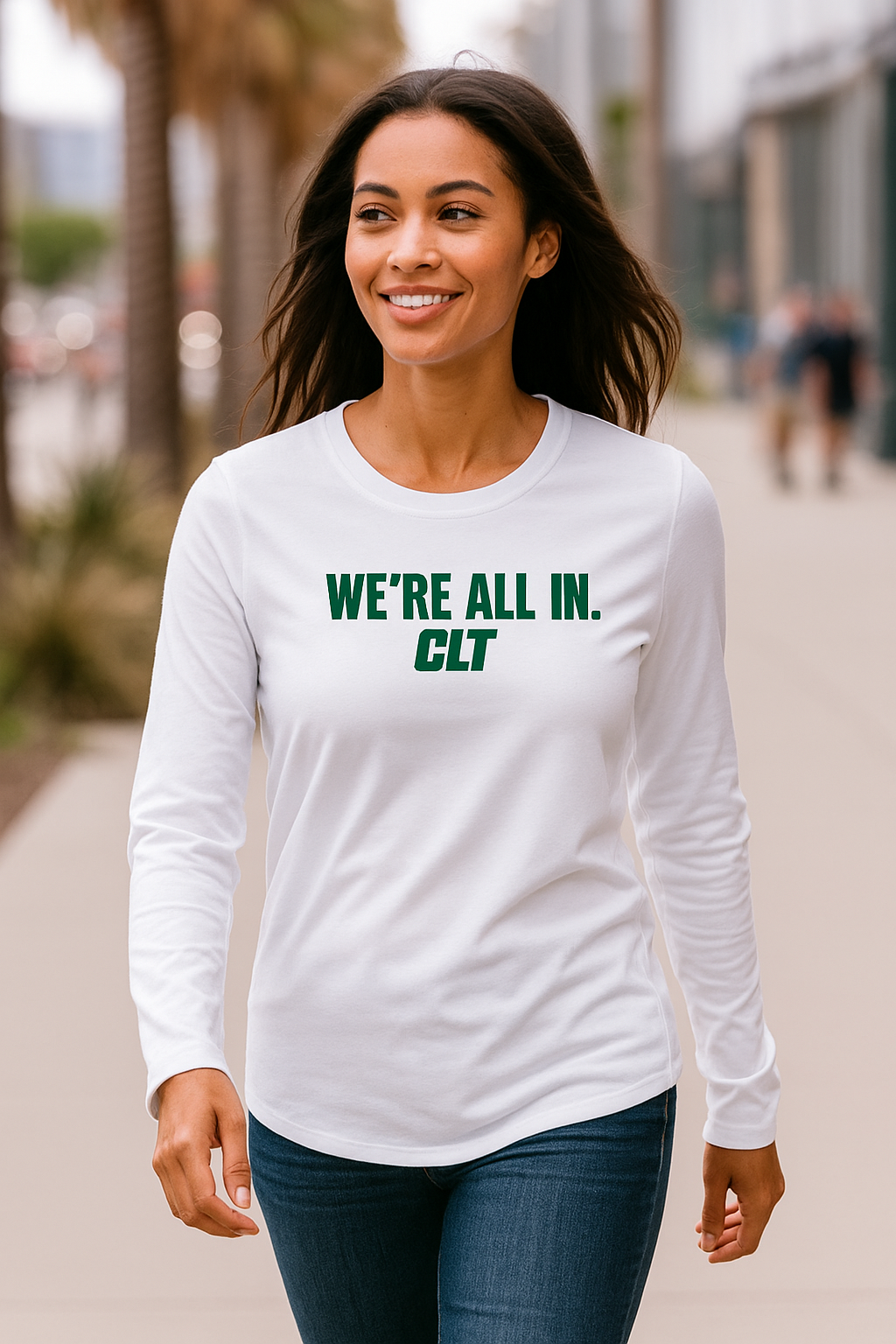 We're All In Women's Long Sleeve Tee