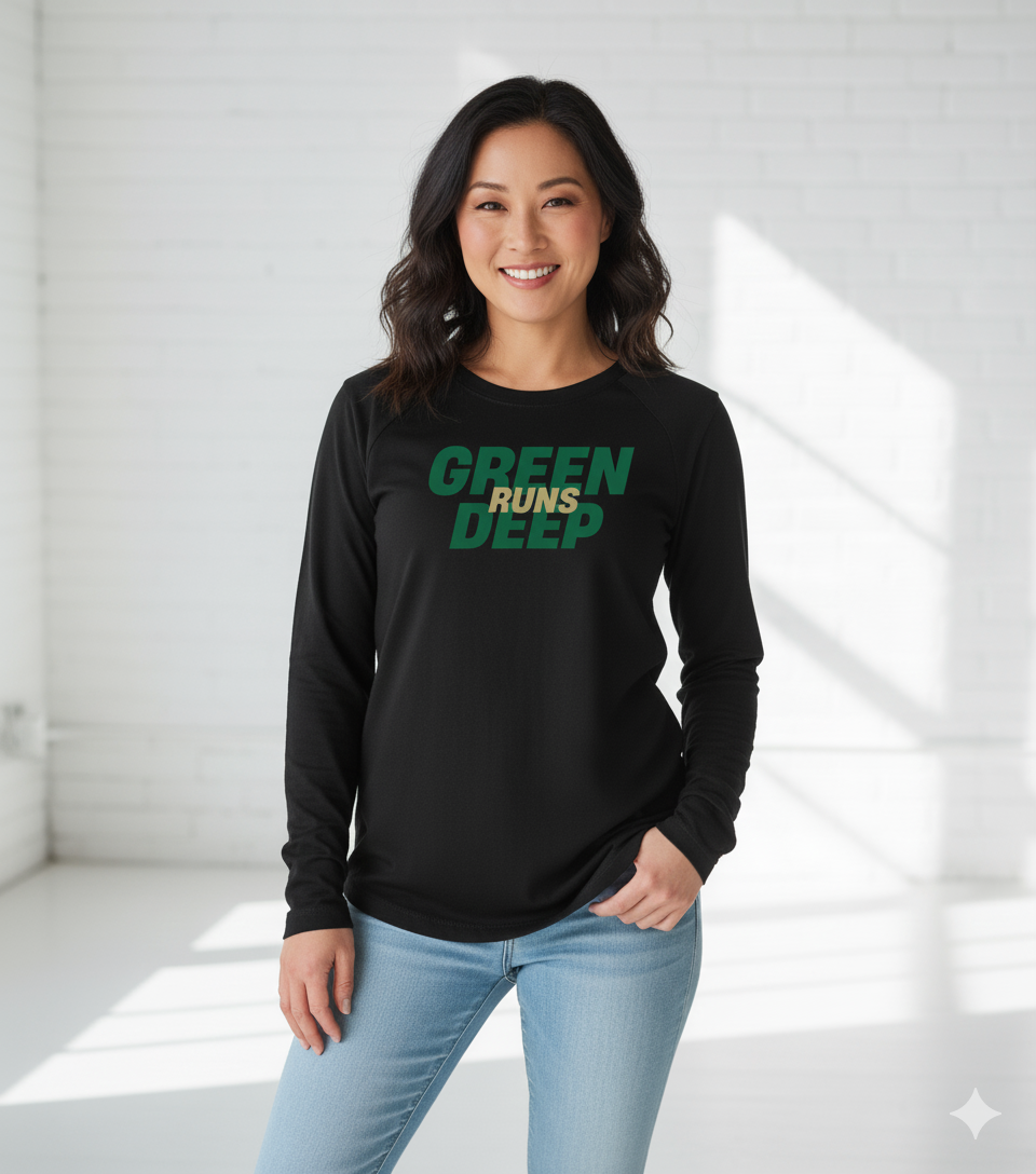 Green Runs Deep Women's Long Sleeve Tee