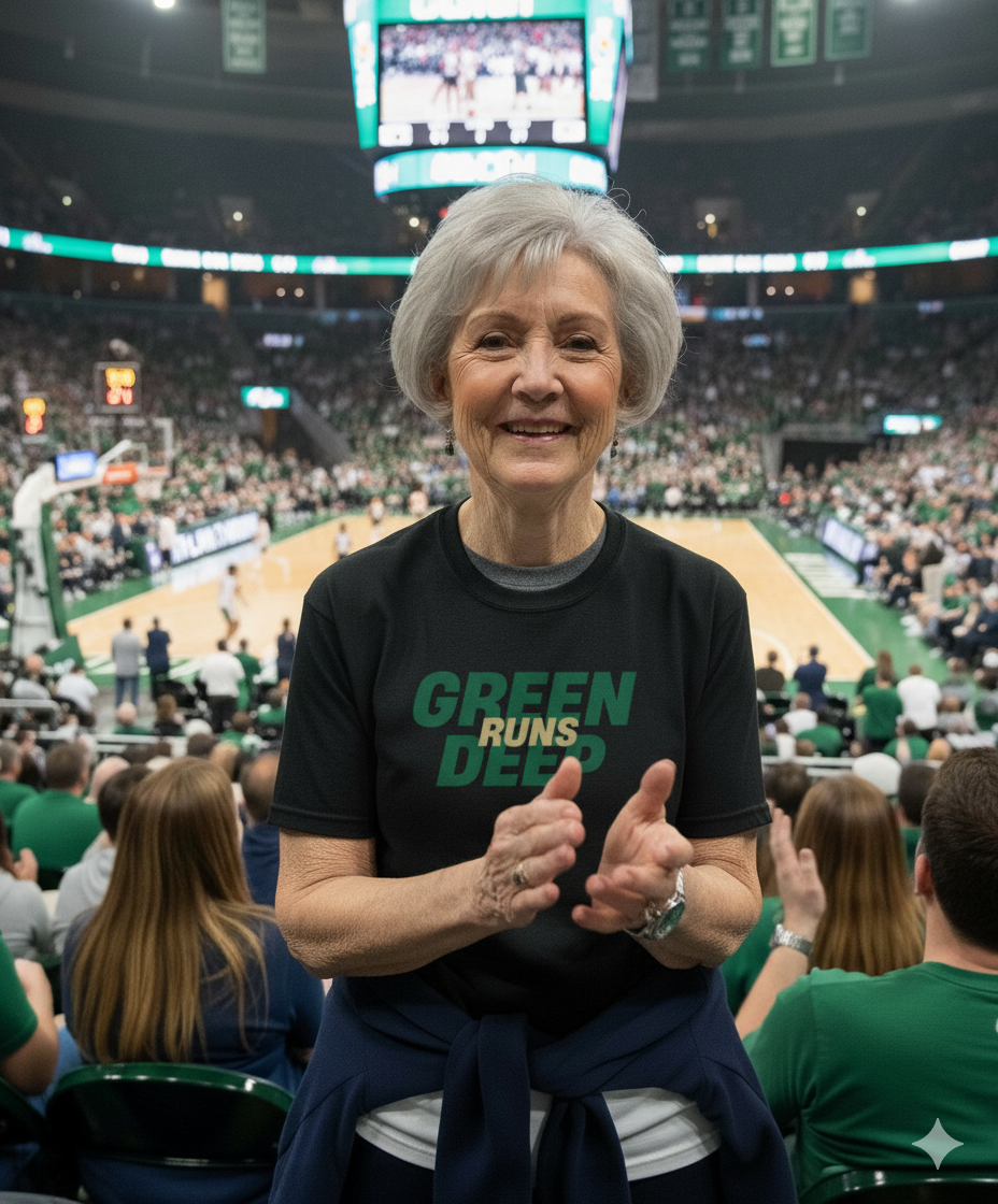 Green Runs Deep Unisex Shortsleeve Black Tee