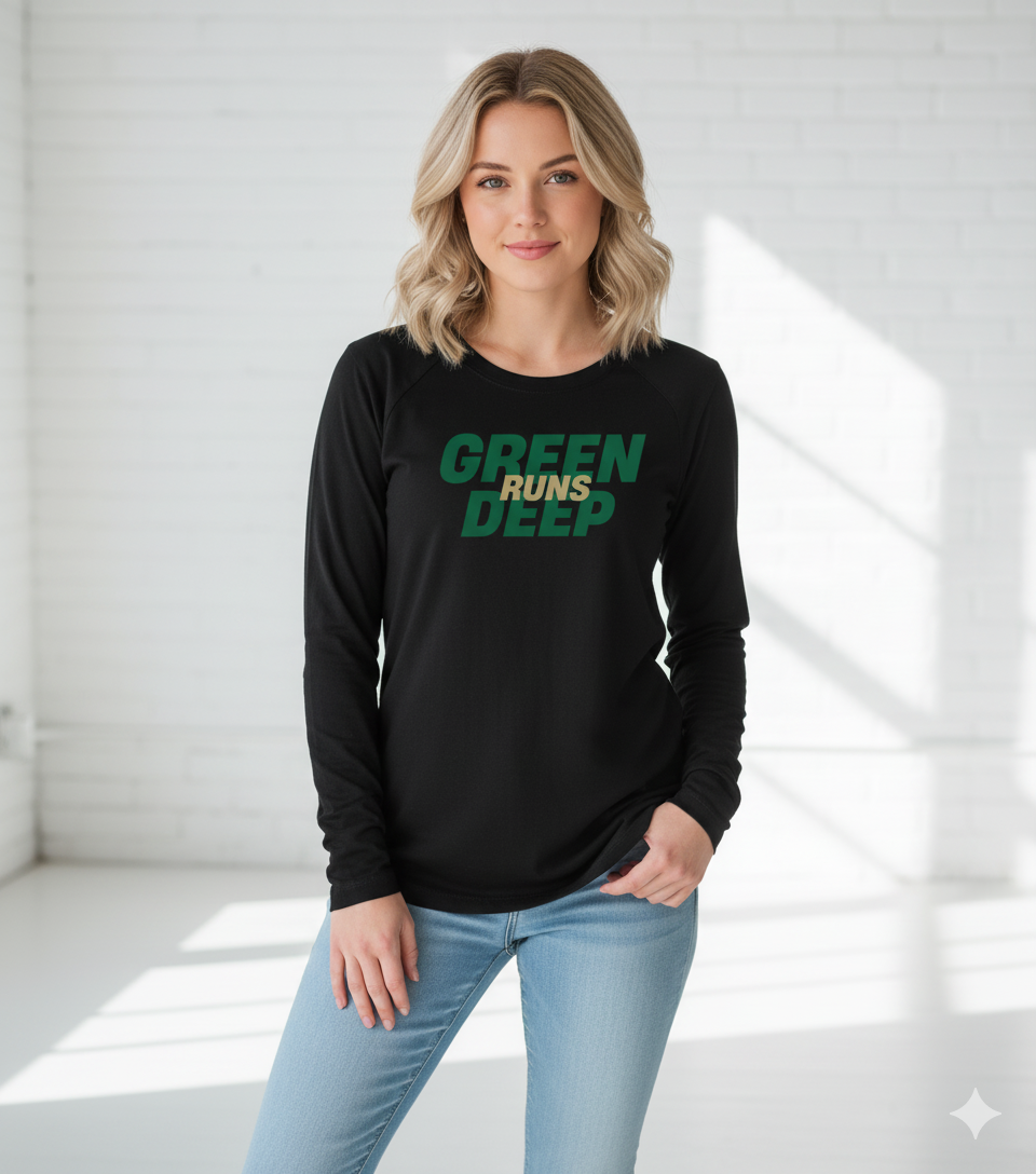 Green Runs Deep Women's Long Sleeve Tee