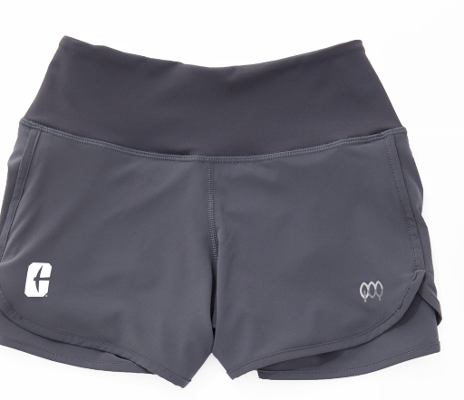 Women's Core Stretch Run Shorts - Black and Grey - All-in-C